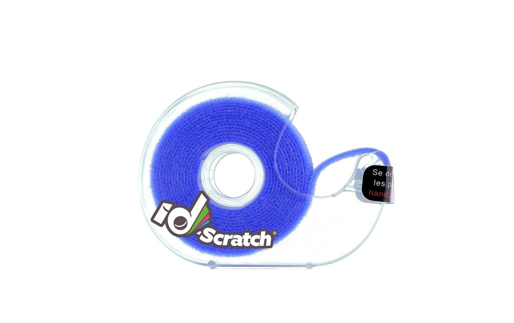 Patchsee Boîte de bande auto-agrippante ID-SCRATCH Boîte distributrice Bleu