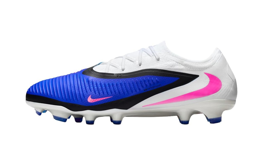 NIKE Chaussures de football Phantom 6 Low Pro FG Bleu/Rose/Blanc, 41