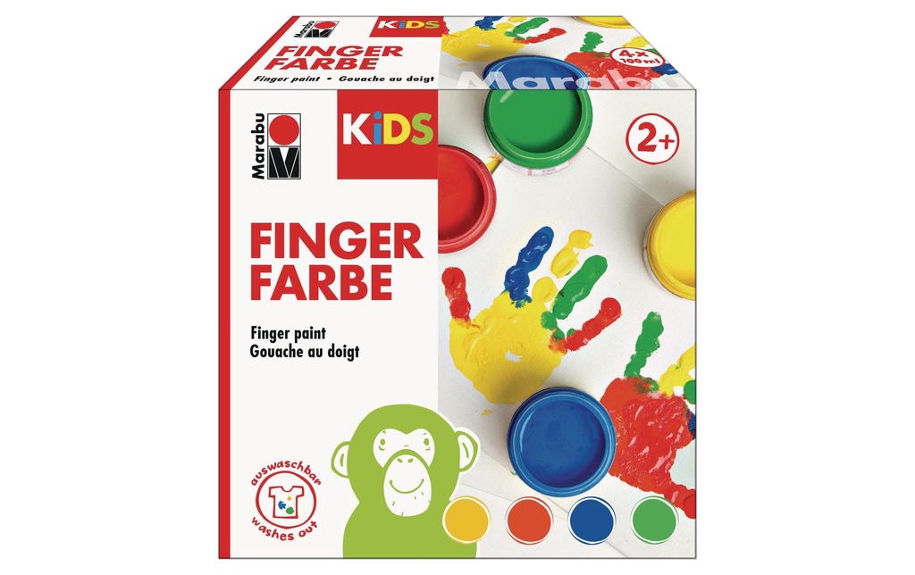 MARABU Peinture à doigt-set 4x100ml (4 pces)
