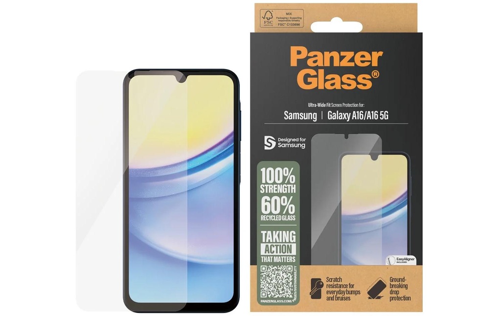 Panzerglass Protection d’écran Ultra wide Fit Galaxy A16 / A16 5G