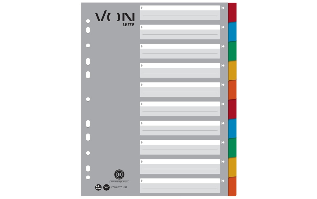 VON Registre 10 onglets, A4, 1-10