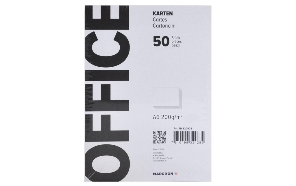 Office Carte vierge A6 200 g/m²