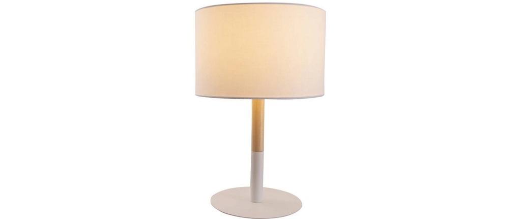 Näve Lampe de bureau «Tessile» h: 37 cm Blanc