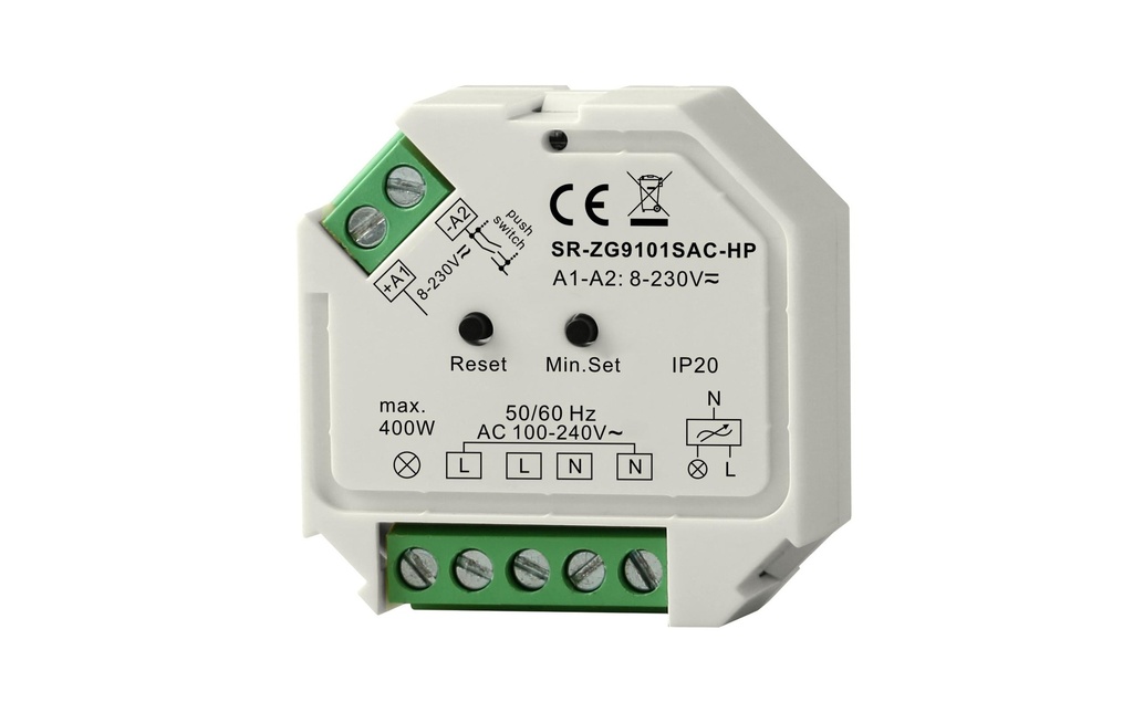 Sunricher Actionneur de variateur radio ZigBee 3.0 400 W RC