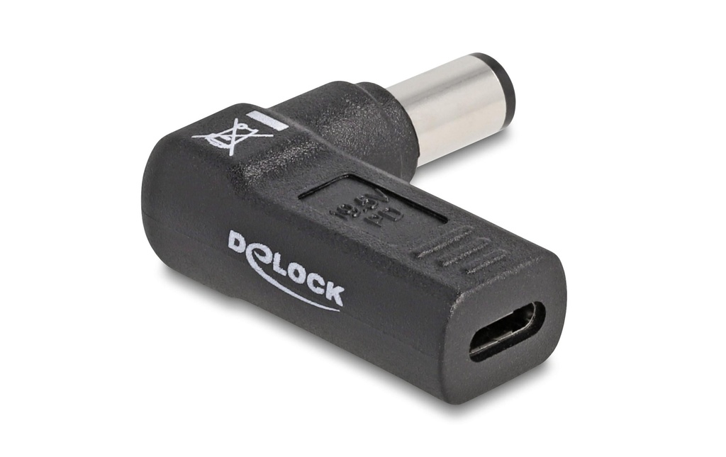 Delock Adaptateur USB-C vers HP 7.4 x 5.0 mm angulé à 90°