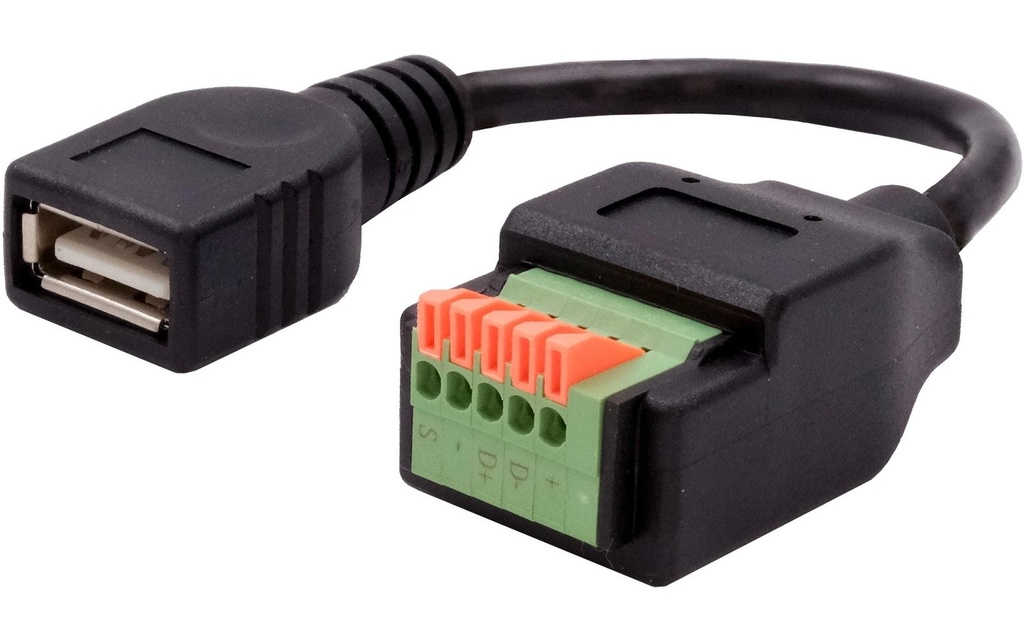 Exsys Adaptateur USB 2.0 Prise USB A - Bloc de terminaison 5 broches