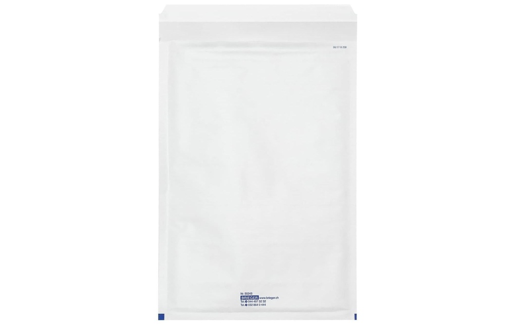 Brieger Pochette rembourrée à bulles d’air 11.5 x 21.5 cm, Blanc