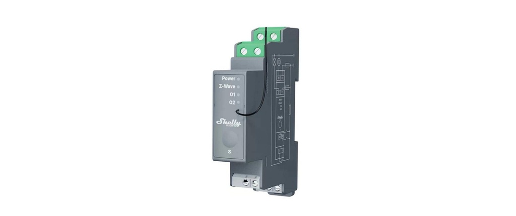 Shelly Actionneur de commutation Wi-Fi Qubino Wave PRO 2, Z-Wave