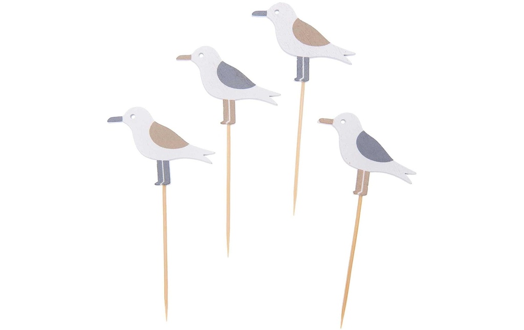 Rico Design Pearl Piques décoratifs Mouettes 4 Pièce/s Blanc