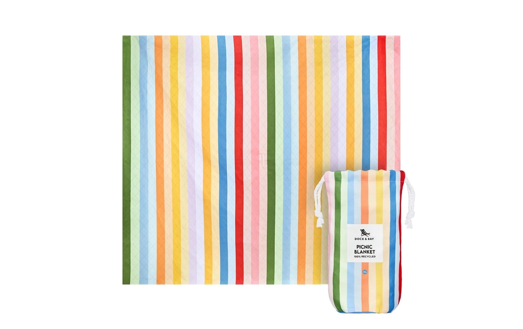 Dock & Bay Couverture de pique-nique Candy Stripes 170 cm x 240 cm,