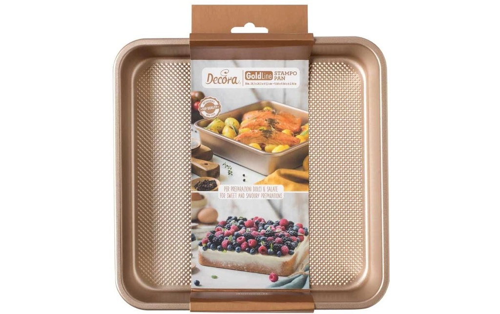 Decora Moule de cuisson Or rose, 24.5 x 24.5 cm