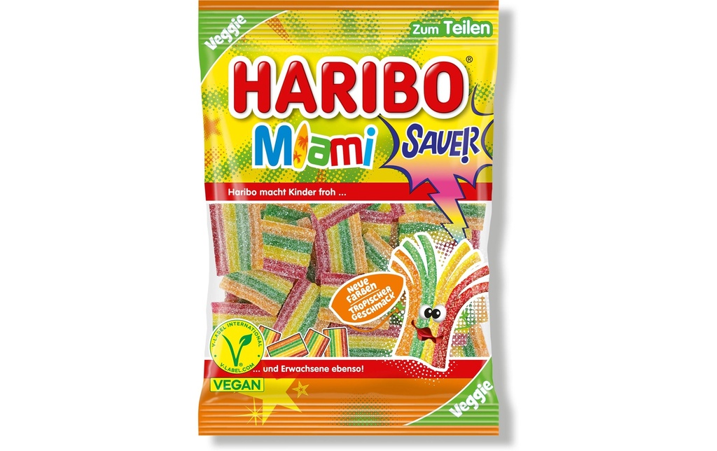 Haribo Bonbons gommeux Miami Sauer 160 g