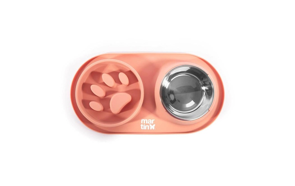 Martin Sellier Ecuelle double Slowfeeder Rose