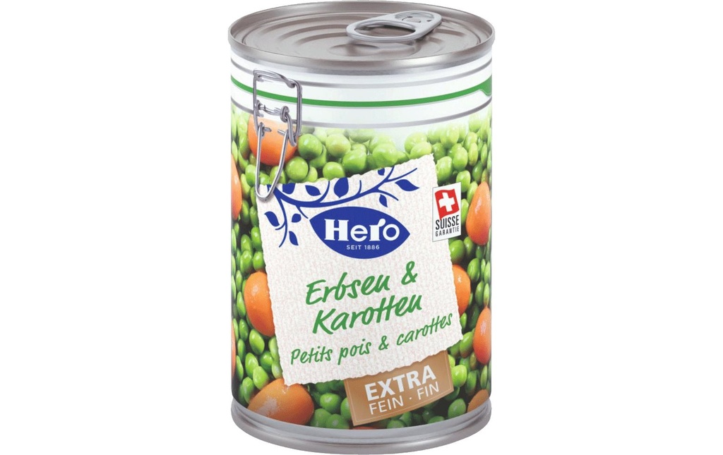 Hero Boîte Petits pois & carottes extra fins 420 g
