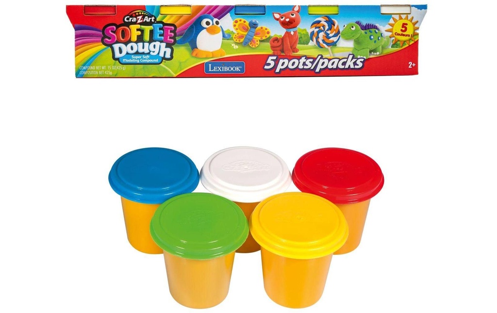 Cra-Z-Art Jeu de pâte à modeler plastique cinq couleurs classiques