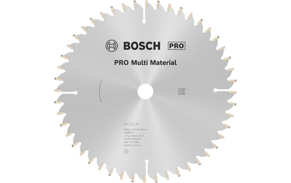 Bosch Professional Lame de scie 184 x 2,4 x 16 mm, T48, 1 pièce