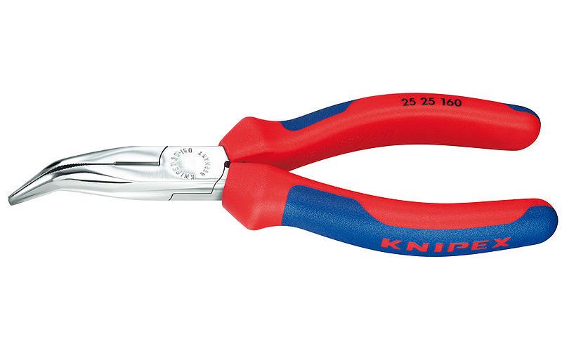Knipex Pince à becs demi-ronds avec tranchant chromé 40°.