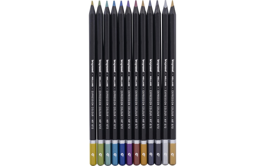 Bruynzeel Crayons de couleur Métallique 12 pièces