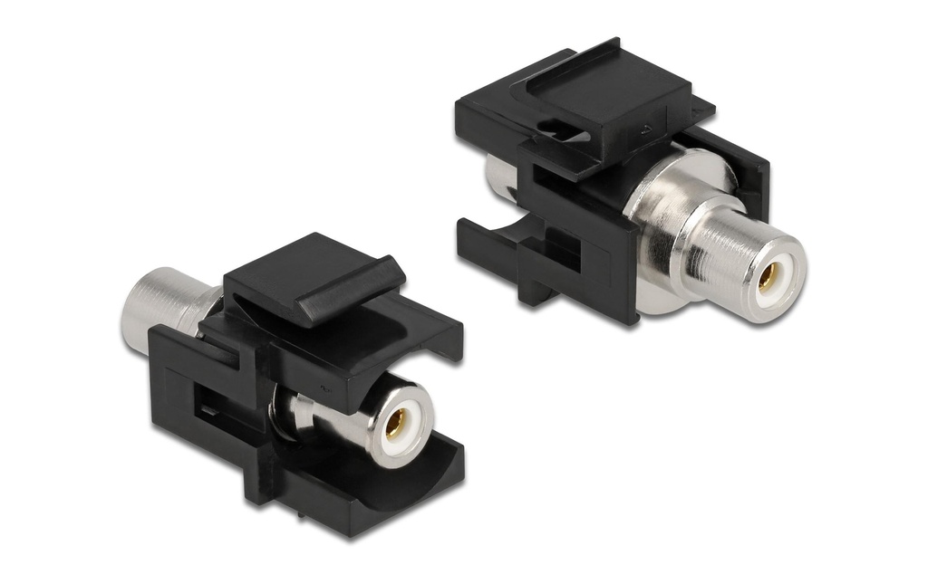 Delock Module Keystone RCA femelle à RCA femelle Blanc / Noir