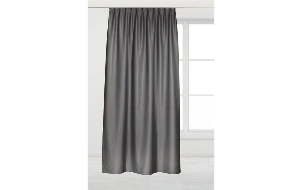 Casa Leon Rideau occultant avec galons autoplissants 135 cm x 245 cm, Gris