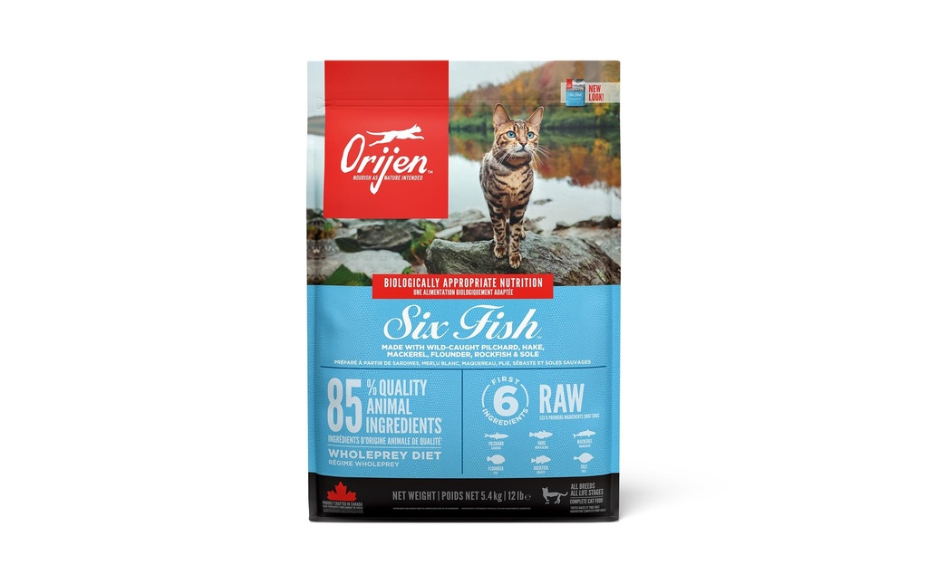 Orijen Alimentation sèche Cat Six Fish 5.4 kg