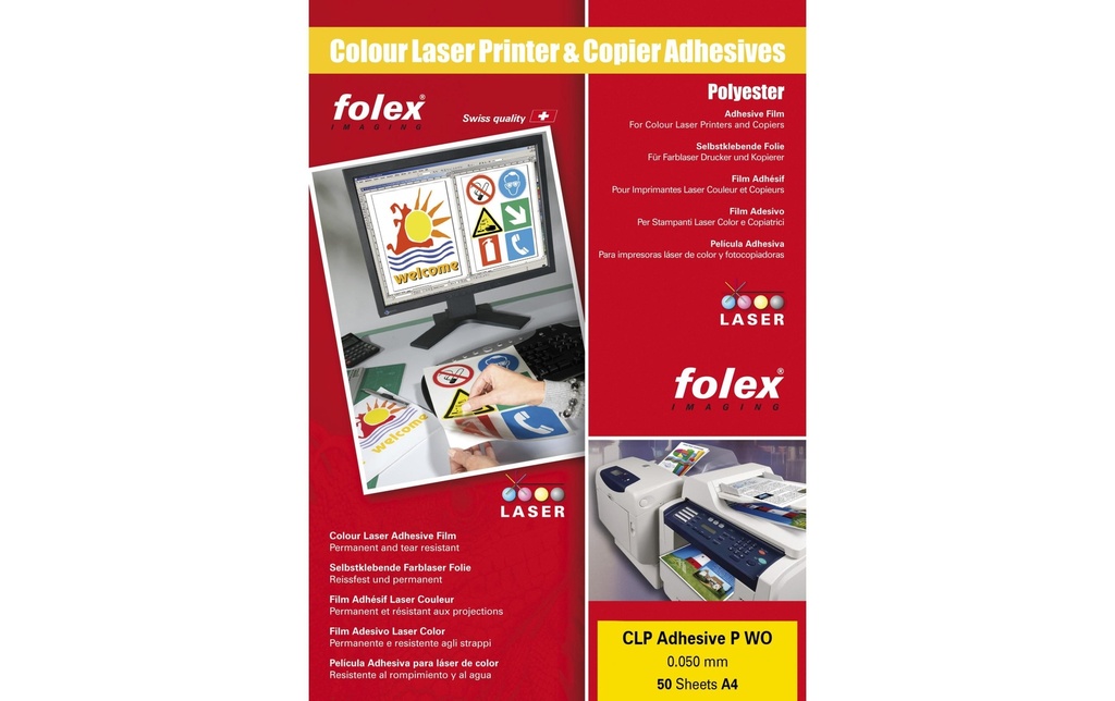 FOLEX Film las.coul CLP adh P WO A4 (50 pces)