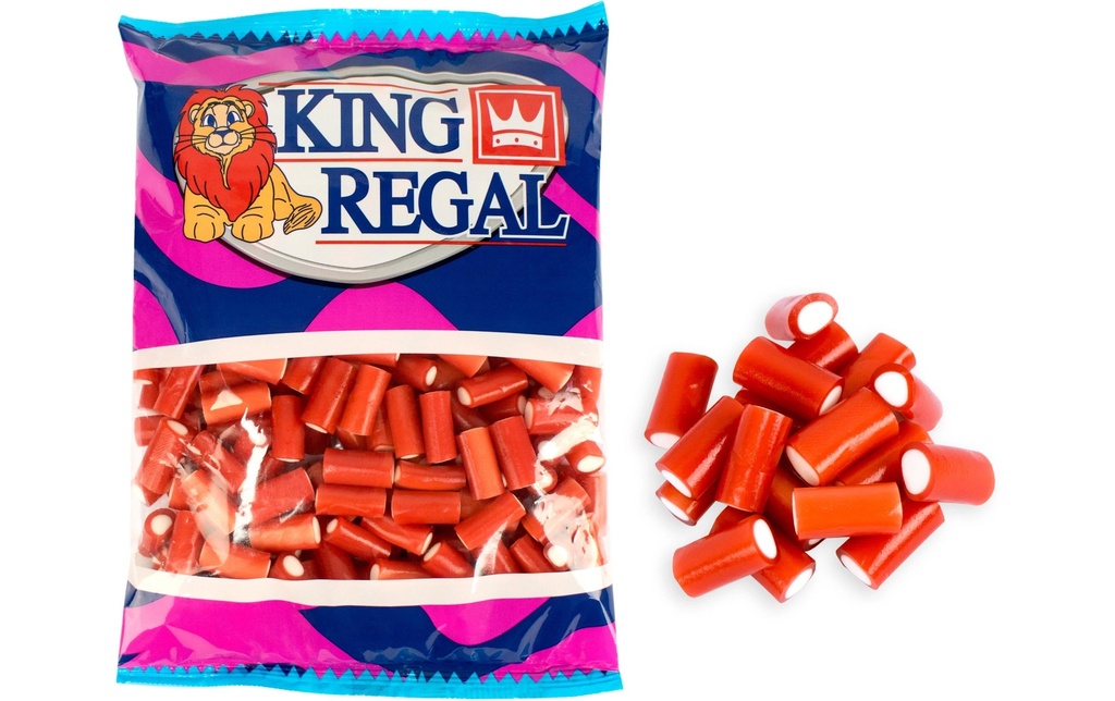 King Regal Bonbons gommeux Fraise fourrée à la crème 1000 g