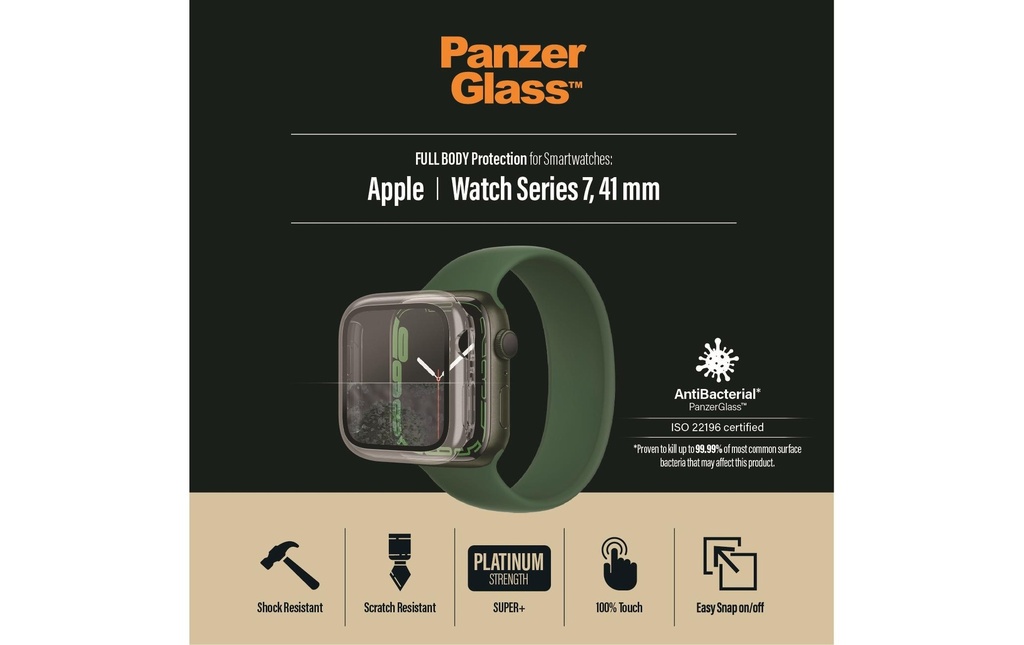 Panzerglass Protection d’écran Corps complet Apple Watch 7/8 (41 mm)