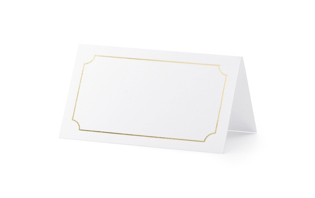 Partydeco Marque-place de table Cadre doré 9.5 x 5.5 cm, 10 pièces