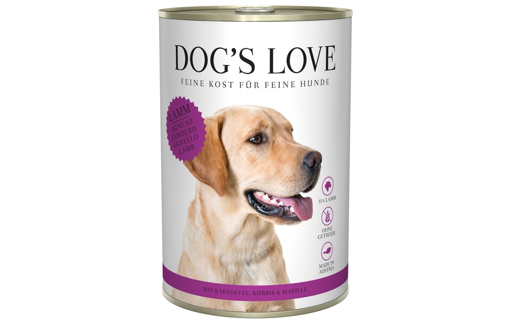 Dog's Love Alimentation humide Adulte agneau, 400 g