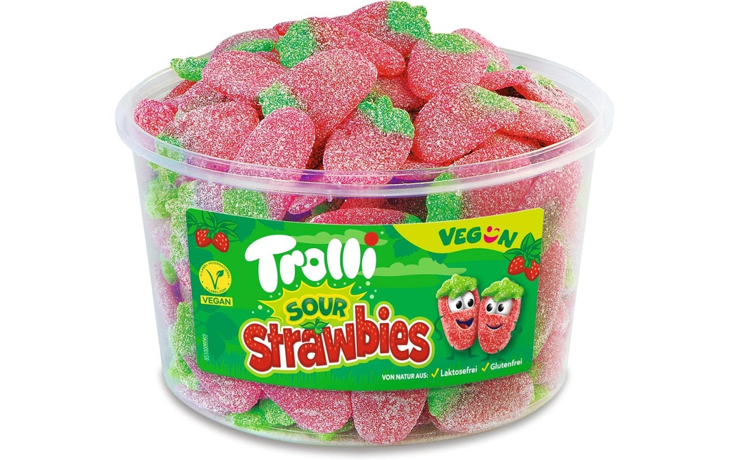 Trolli Bonbons gommeux Fraises acides 1,2 kg