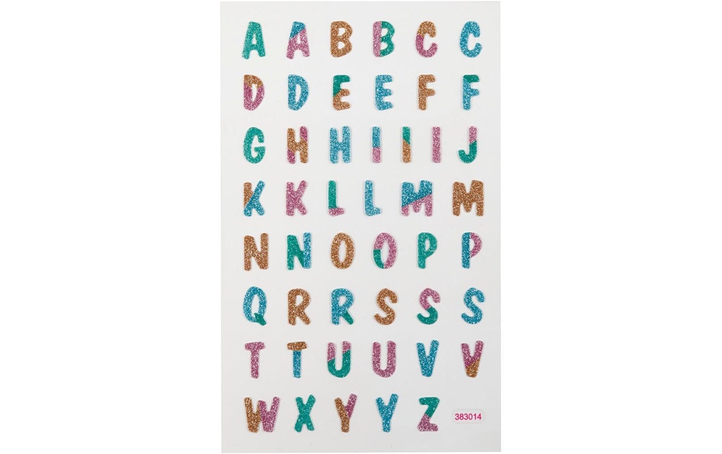 Creativ Company Autocollants à paillettes 10 x 16 cm 1 feuille, lettres