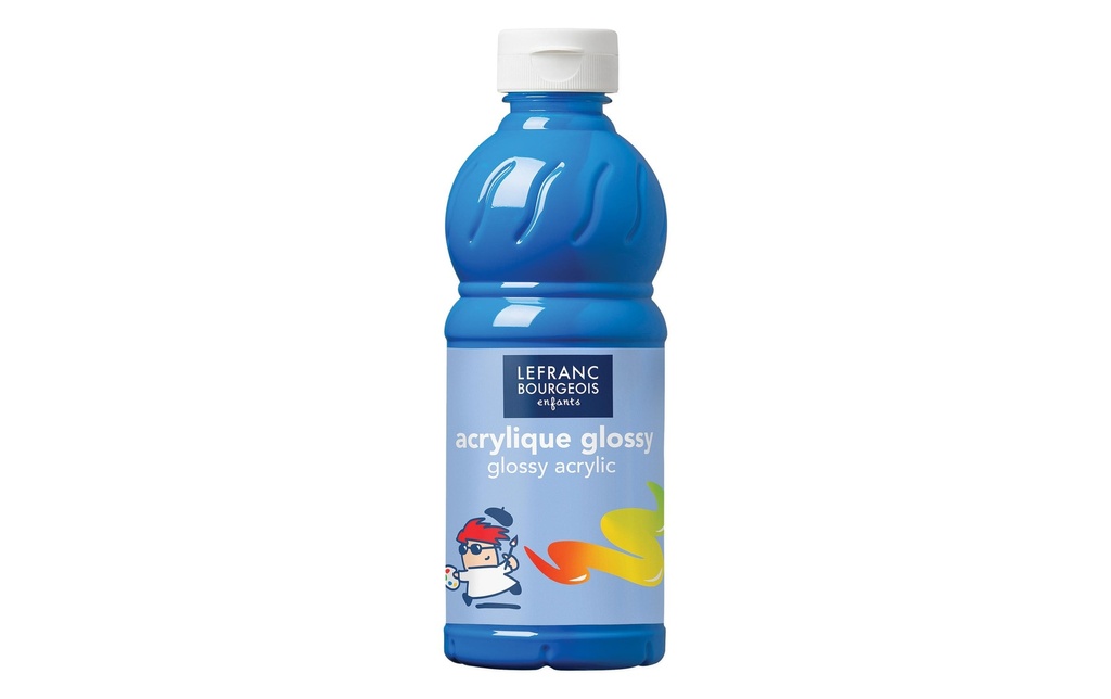 LEFRANC Peinture acrylique Glossy 500 ml, Bleu