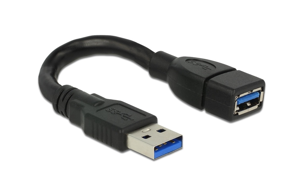 Delock Câble USB 3.0 ShapeCable USB-A - USB-A 0.15 m