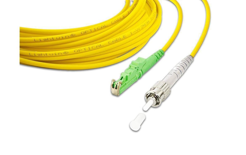 Lightwin Câble patch à fibre optique Singlemode E2000/APC – ST, OS2, Simplex, 1 m