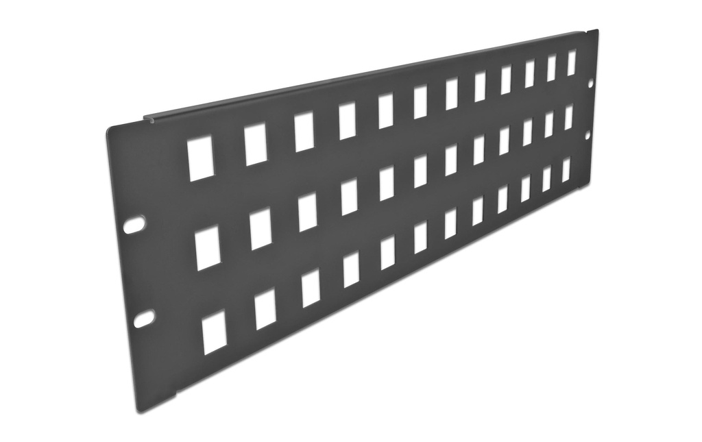 Delock Panneau de brassage Keystone 48 ports 3 U Rack 19