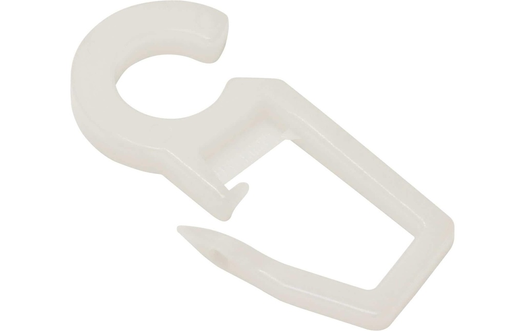 Gardinia Crochet à plis Blanc, 10 pièces, 10 mm