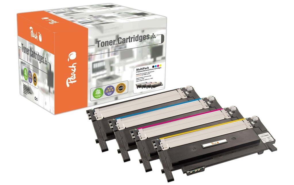 Peach Kits de toner Samsung CLT-406S BK, C, M, Y