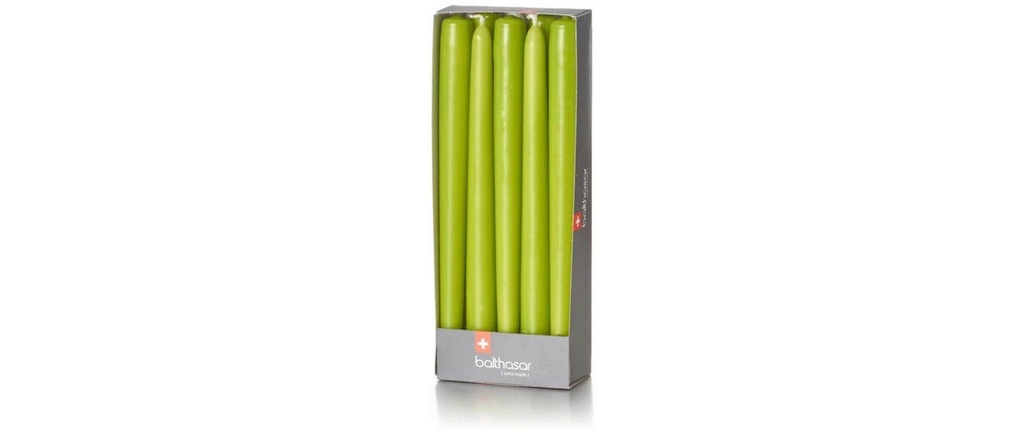 balthasar Bougie Etoile 24 cm x 2.2 cm, Vert tilleul, 10 Pièce/s