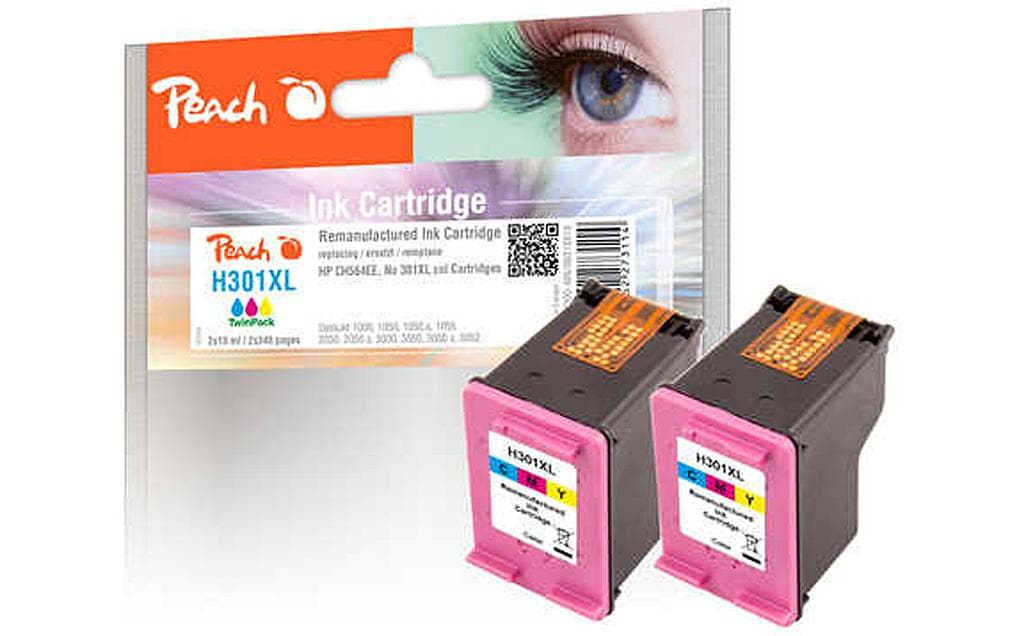 Peach Encre HP Nr. 301XL (CH564EE) 2x couleur