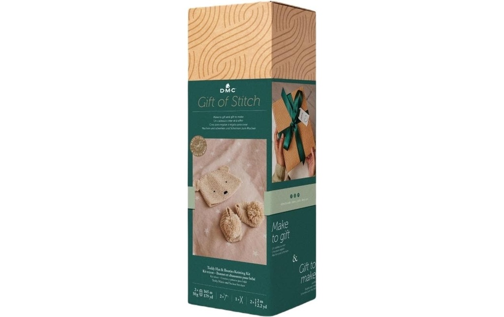 DMC Set da lavoro a maglia Gift of Stich Bonnet et chaussures Teddy