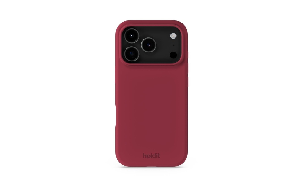 Holdit Coque arrière Silicone iPhone 17 Pro Rouge