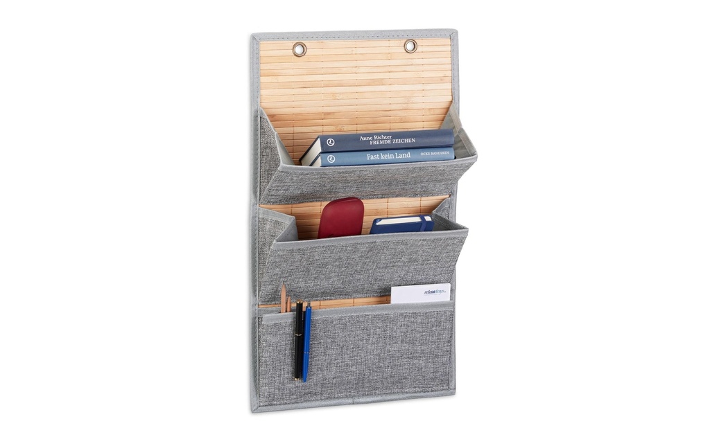 relaxdays Stockage M 34 x 58 cm, Gris/Nature