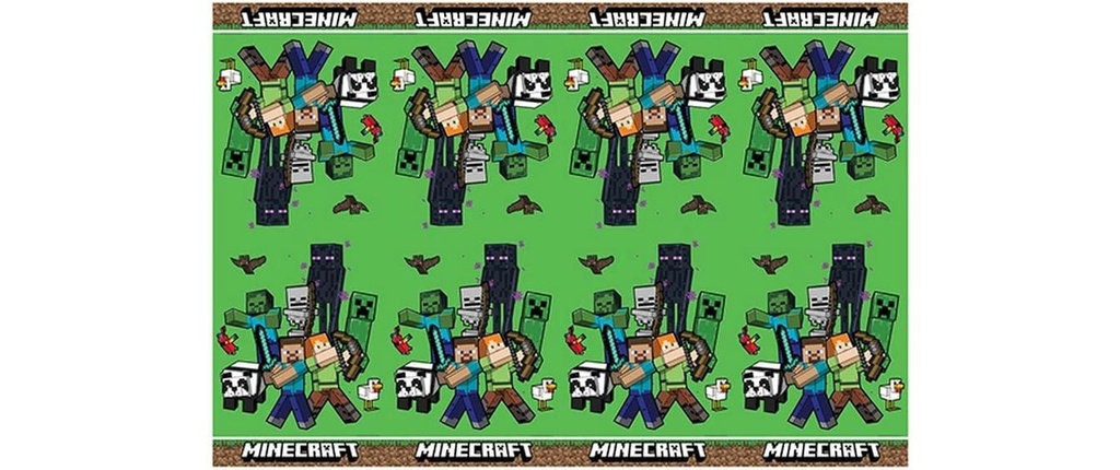 We fiesta Party Nappe Minecraft 120 cm x 180 cm, Vert
