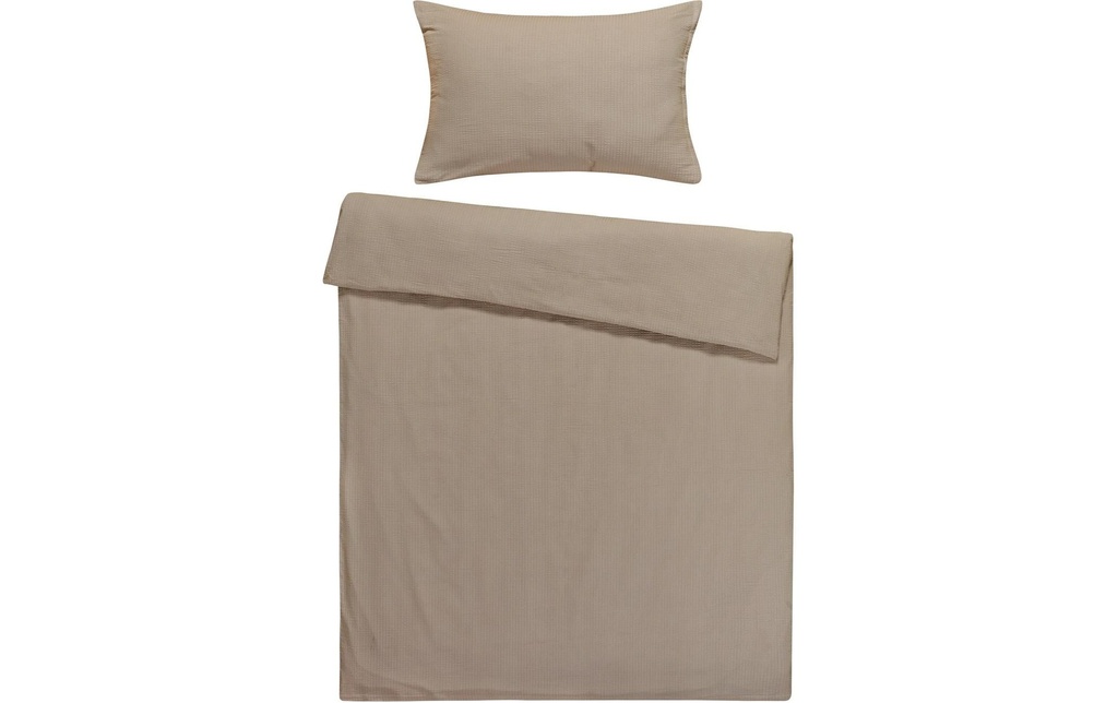 Flair Garniture de lit Seersucker Taupe