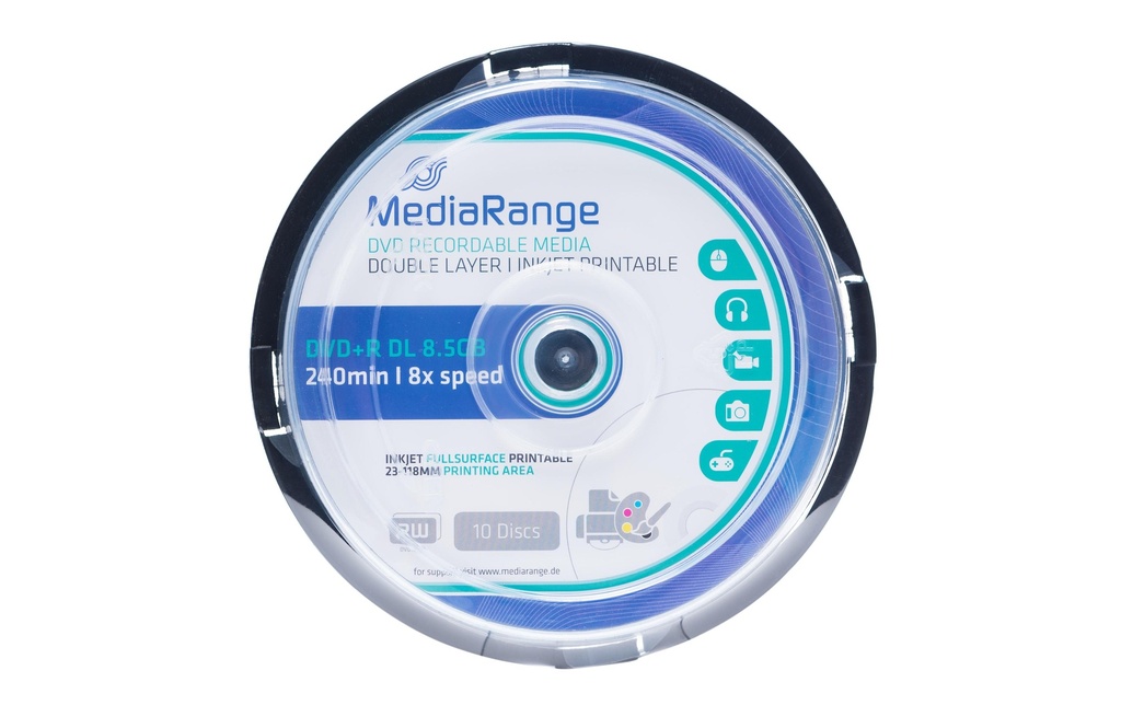MediaRange DVD+R 8.5 GB, tour (10 Pièce/s)