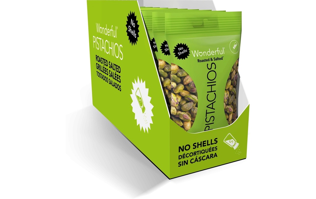 Wonderful Pistachios Pistaches grillées et salées sans coque 10 x 60 g
