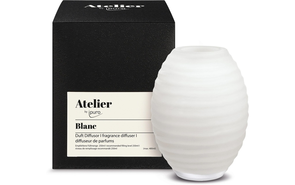 ipuro Parfum d'intérieur Vase Blanc Petit, 480 ml