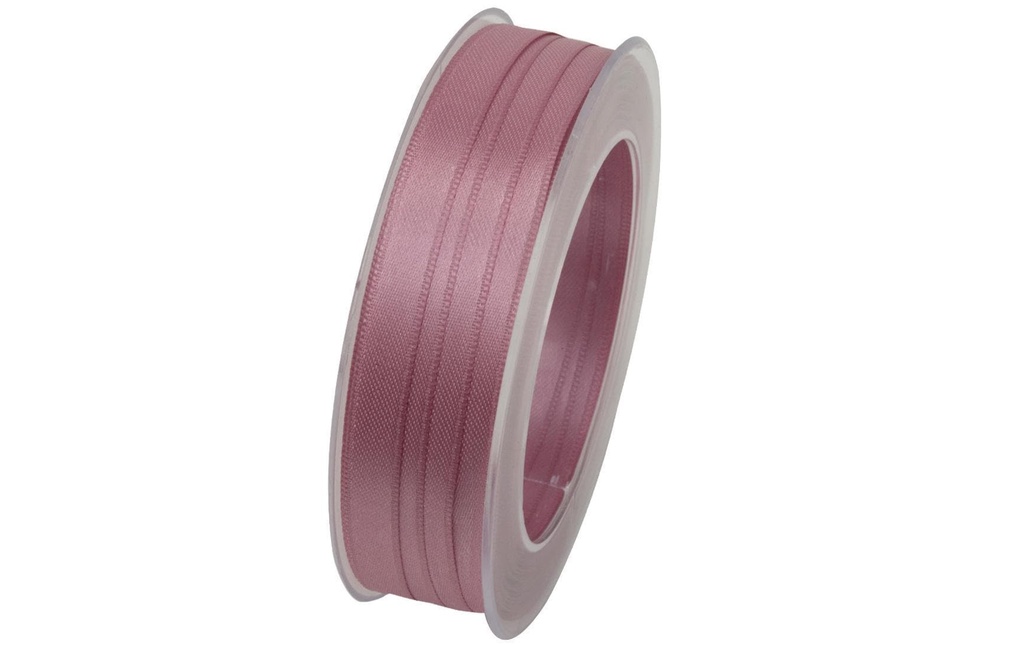 GOLDINA Ruban de satin 10 mm x 25 m, vieux rose, 1 pièce