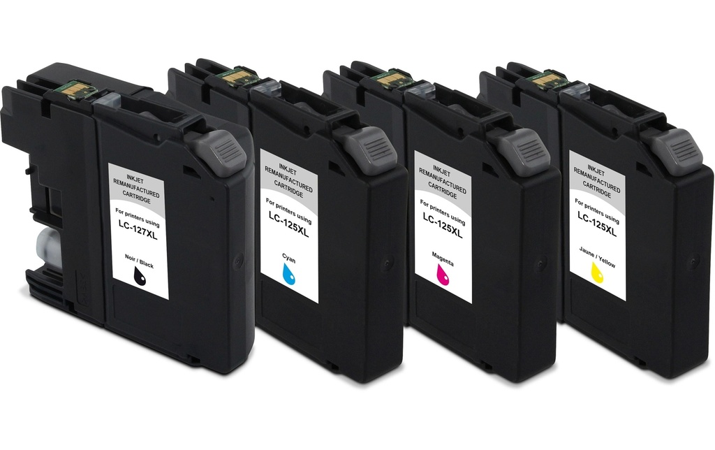 Generic Ink Encre Brother LC127 XL Multipack Magenta/Yellow/noir/Cyan